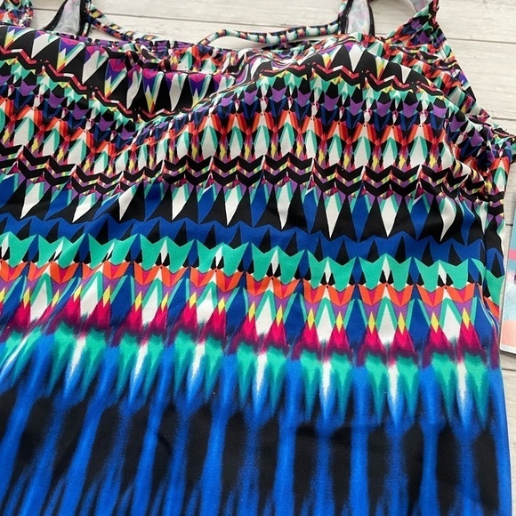 Swim Solution Women's Printed One-Piece Swimsuit 12 bathingsui slimming full - Picture 8 of 11